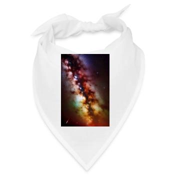 Weltall und Planeten - Bandana - Weiß - Vorne