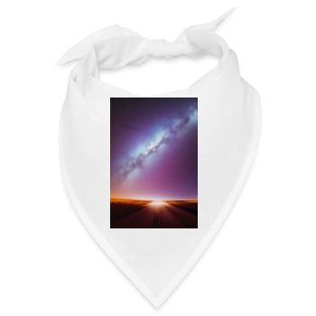 Weltall und Planeten - Bandana - Weiß - Vorne