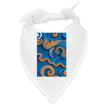 Abstrakte Kunst - Bandana - Weiß - Vorne