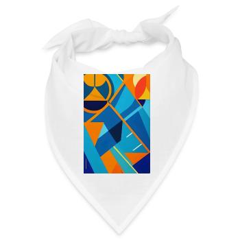 Abstrakte Kunst - Bandana - Weiß - Vorne