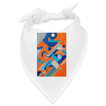 Abstrakte Kunst - Bandana - Weiß - Vorne