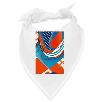 Abstrakte Kunst - Bandana - Weiß - Vorne