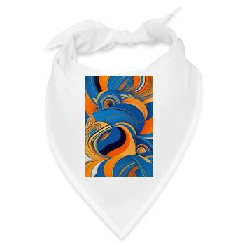 Abstrakte Kunst - Bandana - Weiß - Vorne