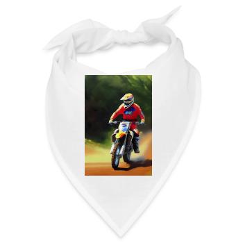 Motocross Fahren - Bandana - Weiß - Vorne