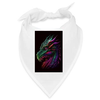 Drachengrüner Trend - Bandana - Weiß - Vorne