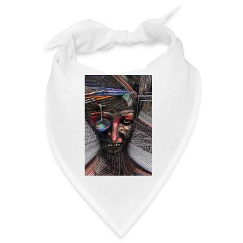 Abstrakte Kunst - Bandana - Weiß - Vorne
