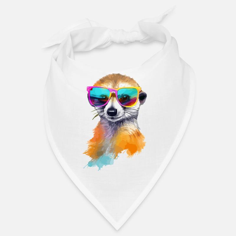 Migno, das Erdmännchen mit Brille Bandana
