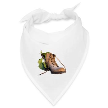 Schuh mit Grünpflanze - Bandana - Weiß - Vorne