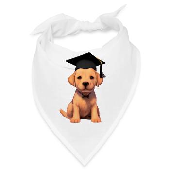 Bachelor Labrador Hunde Schulabschluss Studium - Bandana - Weiß - Vorne