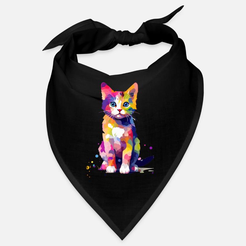 Farbklecks Katze Bandana