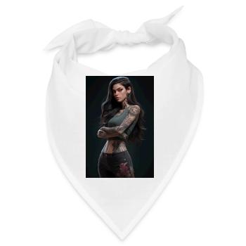 Ink Warrior: Anime-Schönheit mit Wagemut entfesselt - Bandana - Weiß - Vorne