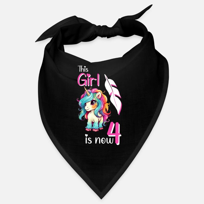 Anniversaire de la licorne 4 ans Bandana