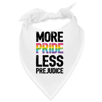 LGBT Pride Month - Mehr Pride. Weniger Vorurteile. - Bandana - Weiß - Vorne
