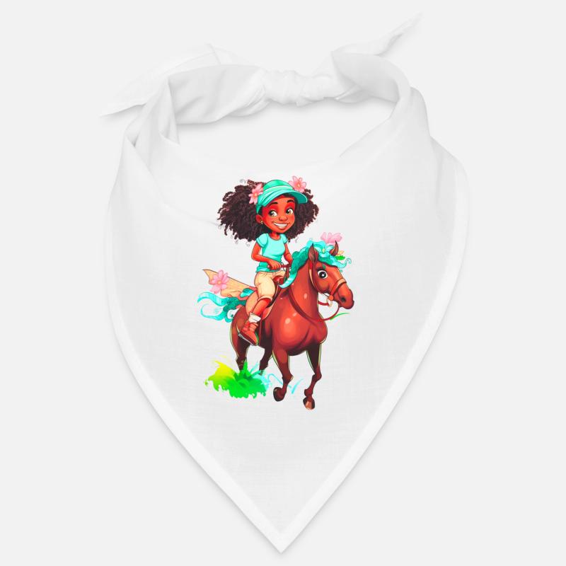 Fille à cheval Bandana