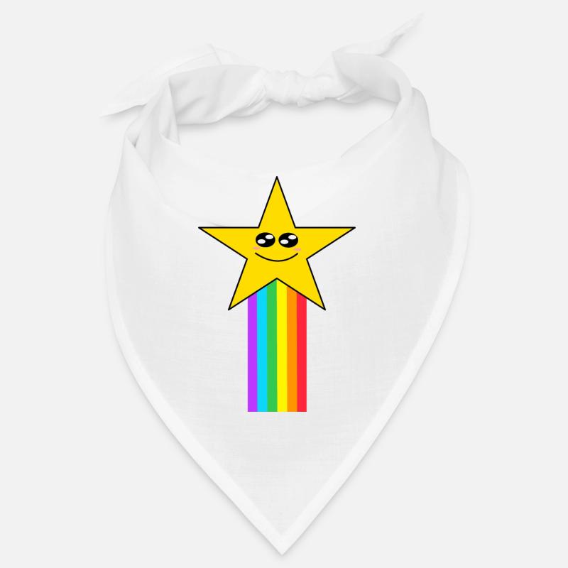 Kawaii Stern mit Regenbogen Bandana