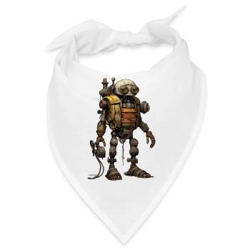 Roboter - Bandana - Weiß - Vorne