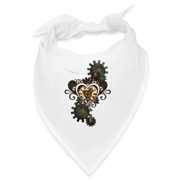 Das Herz des Steampunk - Bandana - Weiß - Vorne
