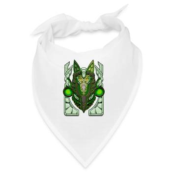 Tolle Anubis Cyberpunk Maske - Bandana - Weiß - Vorne