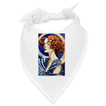 Art Déco 1 - Bandana - Weiß - Vorne