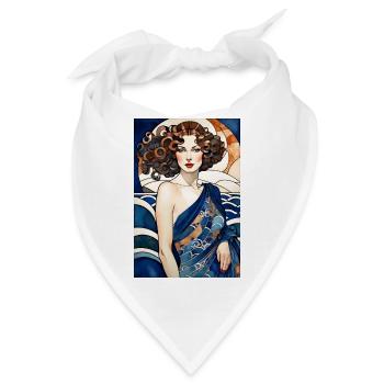 Art Déco 3 - Bandana - Weiß - Vorne