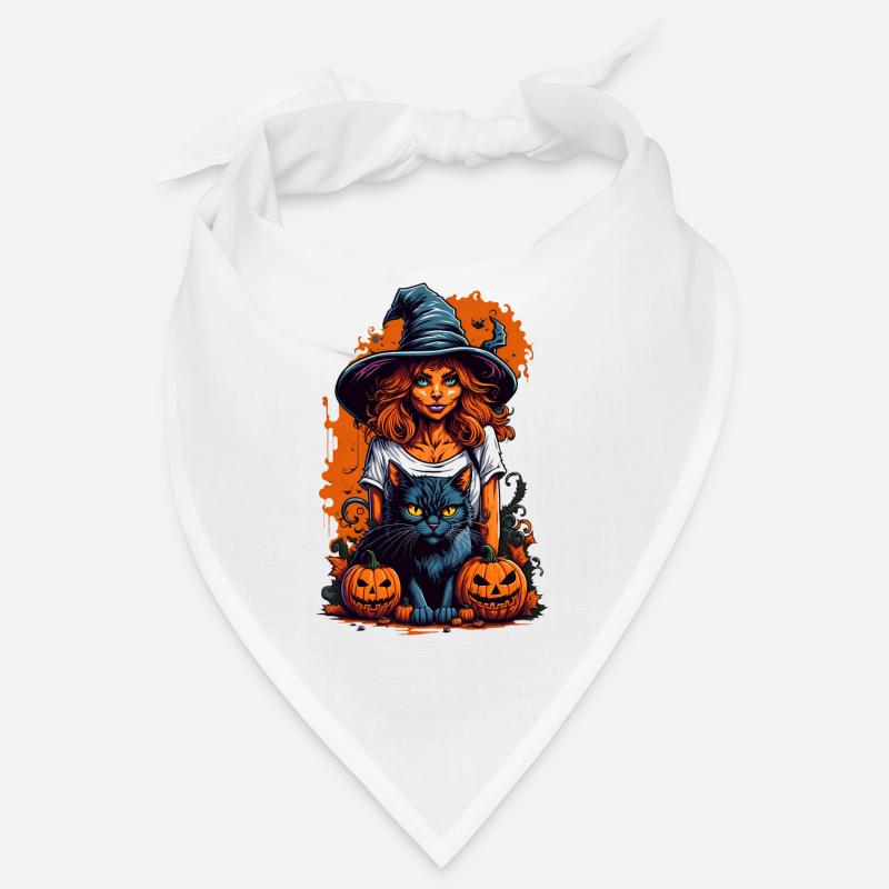 Halloween Witch Black Cat Bandana