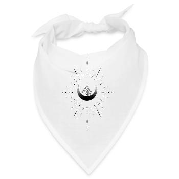 Ein Berg im Halbmond - Bandana - Weiß - Vorne