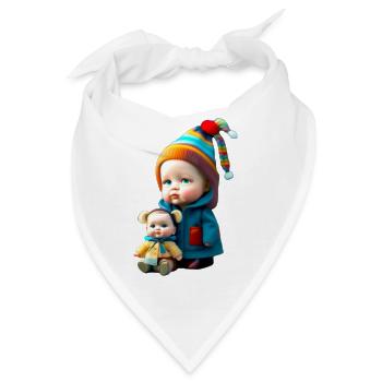 Puppen - Bandana - Weiß - Vorne