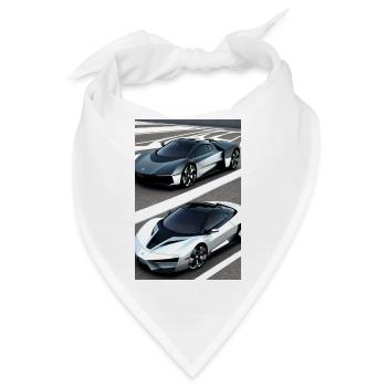 Futuristische Hypercar-Duos - Bandana - Weiß - Vorne