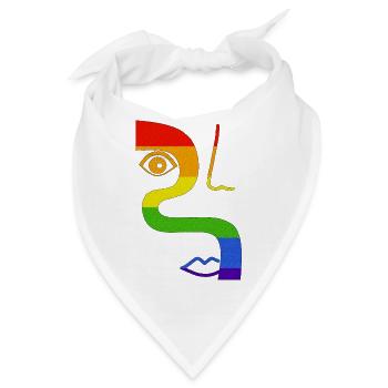 Mode Niedlich Vintage Stil Trendy 90er Jahre Lustige Vogue - Bandana - Weiß - Vorne