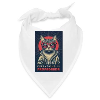 Alles ist Propaganda Katze - Bandana - Weiß - Vorne