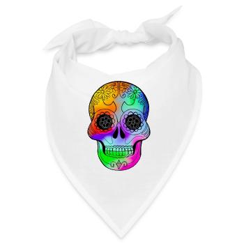 Einheits-Schädel - Bandana - Weiß - Vorne