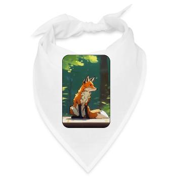 Fuchs im Wald - Bandana - Weiß - Vorne