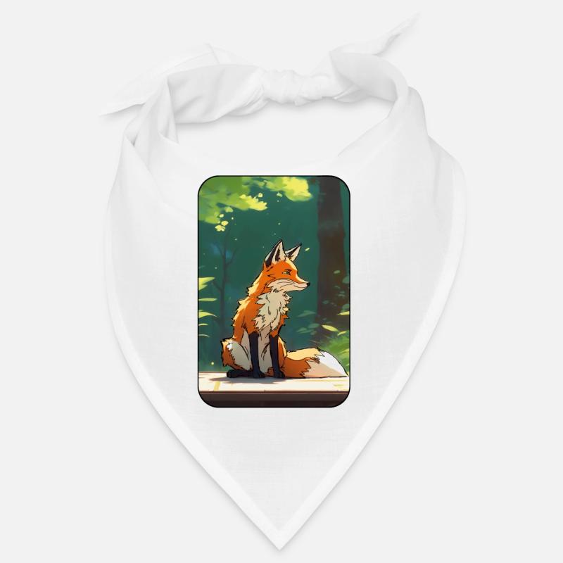 Fuchs im Wald - Bandana - Weiß