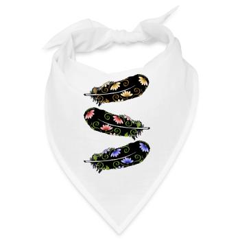 Feder - Bandana - Weiß - Vorne