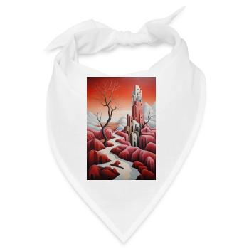 Verschneite Fantasielandschaft - Bandana - Weiß - Vorne