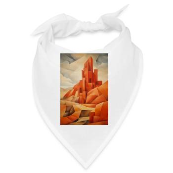 Wüstenlandschaft, Wüstendorf - Bandana - Weiß - Vorne