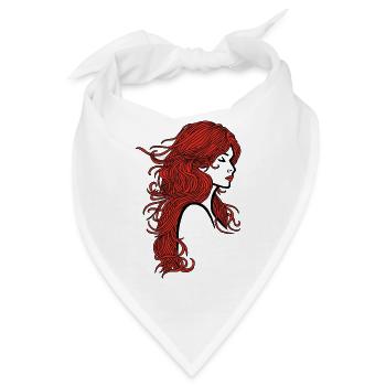 Rothaariges Mädchen - Bandana - Weiß - Vorne