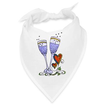 Brille - Bandana - Weiß - Vorne