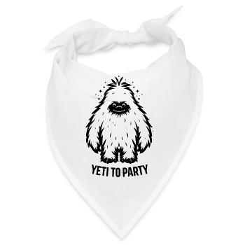 Yeti zum Feiern - Bandana - Weiß - Vorne