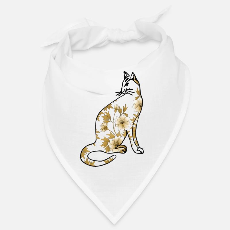 Katze - Bandana - Weiß