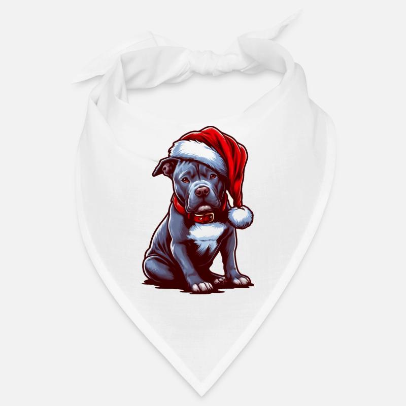 Pitbull Réveillon de Noël Bandana