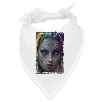 Graffiti Street Art Sprühfarben Cooler Künstler Retro - Bandana - Weiß - Vorne