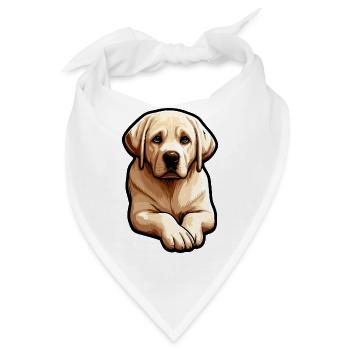 Labrador Retriever - Bandana - Weiß - Vorne