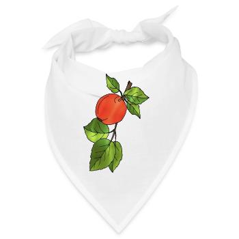Apfel - Bandana - Weiß - Vorne