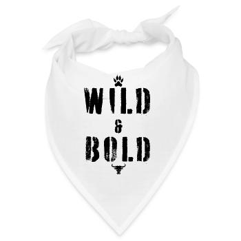 Bold Style Wild & Bold T-Shirt, handgemachte Weihnachten - Bandana - Weiß - Vorne