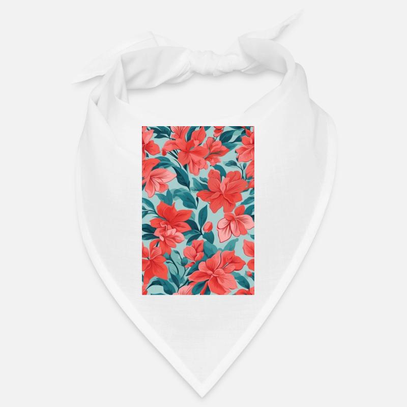 Belles fleurs rouges Bandana