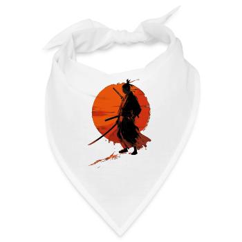 Samurai im Abendrot - Bandana - Weiß - Vorne