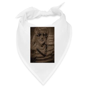 Machen Sie Essen, keinen Krieg - Bandana - Weiß - Vorne