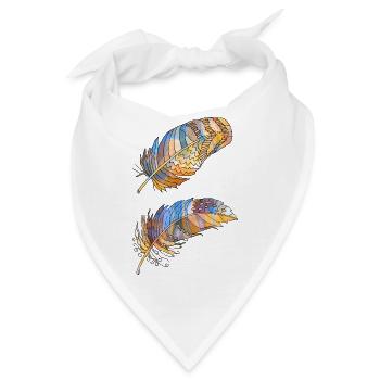 Feder - Bandana - Weiß - Vorne