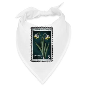 Briefmarke Märzenbecher - Bandana - Weiß - Vorne